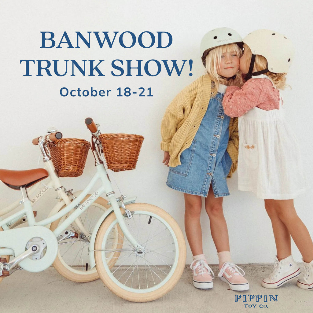 Banwood Bikes, Trikes, Scooters, and Skateboards Trunk Show at Pippin Toy Co.