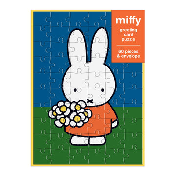 Miffy with Flowers Greeting Card Puzzle– Pippin Toy Co.