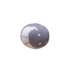 Textured gray ball with star patterns on a white background